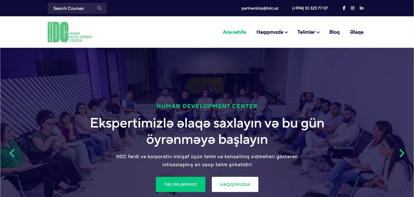 Tədris Mərkəzi layihəsi